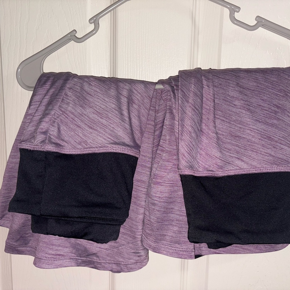 2 Nine West Purple and Black Skorts